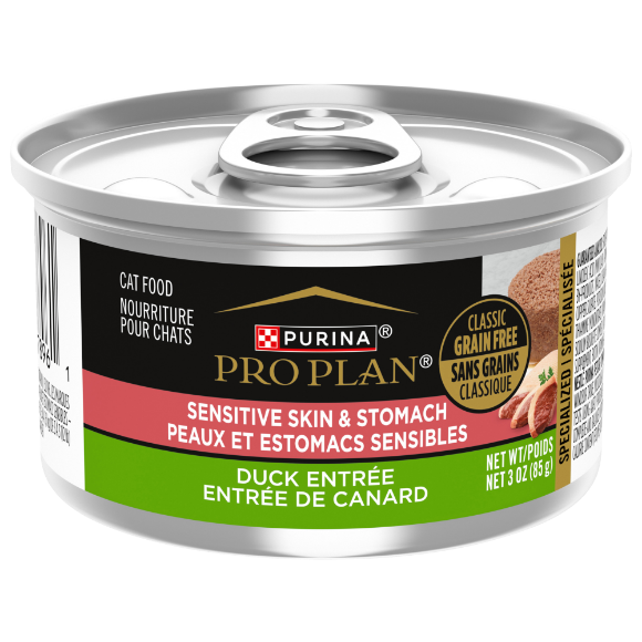 Picture of FELINE PRO PLAN SENSITIVE SKIN & STOMACH GRAIN FREE DUCK - 24 x 85gm cans